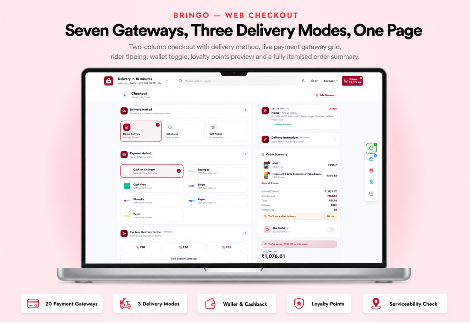 Bringo | Multi Module Multivendor Delivery Platform