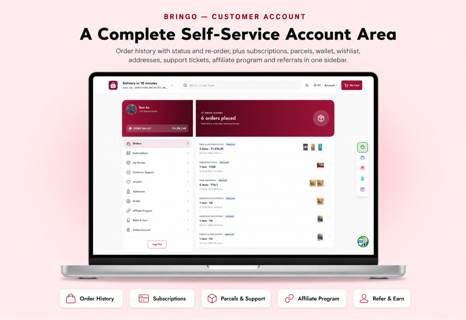 Bringo | Multi Module Multivendor Delivery Platform