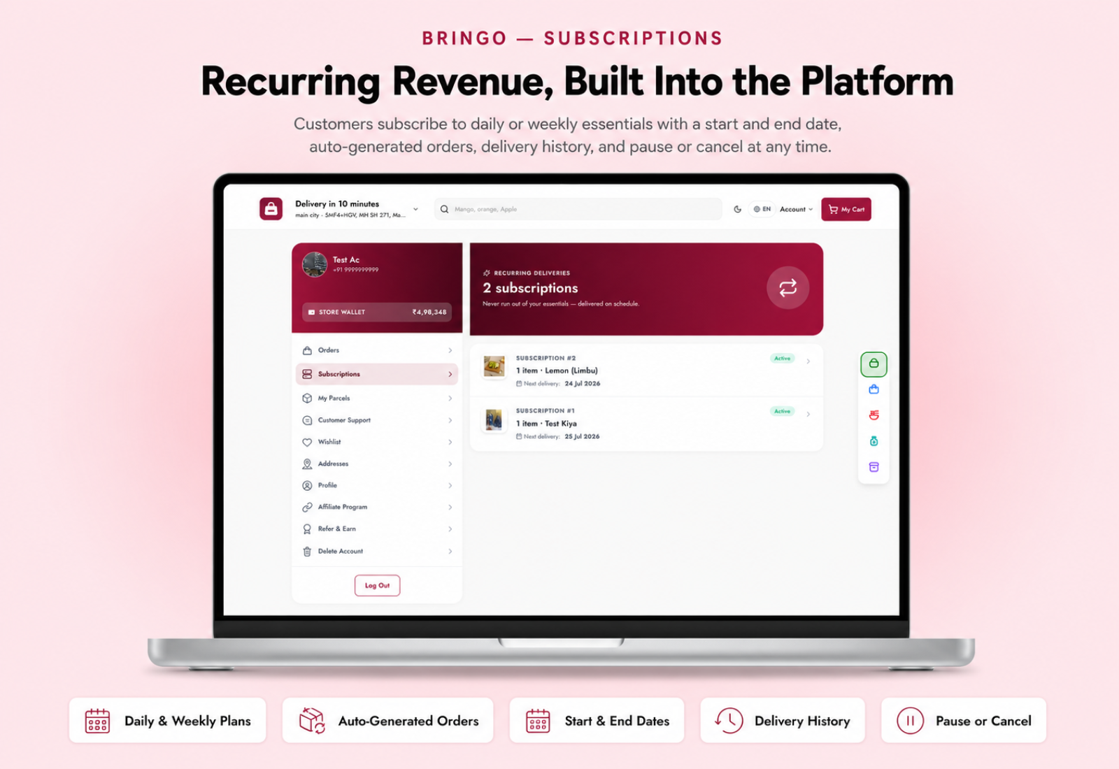 Bringo | Multi Module Multivendor Delivery Platform