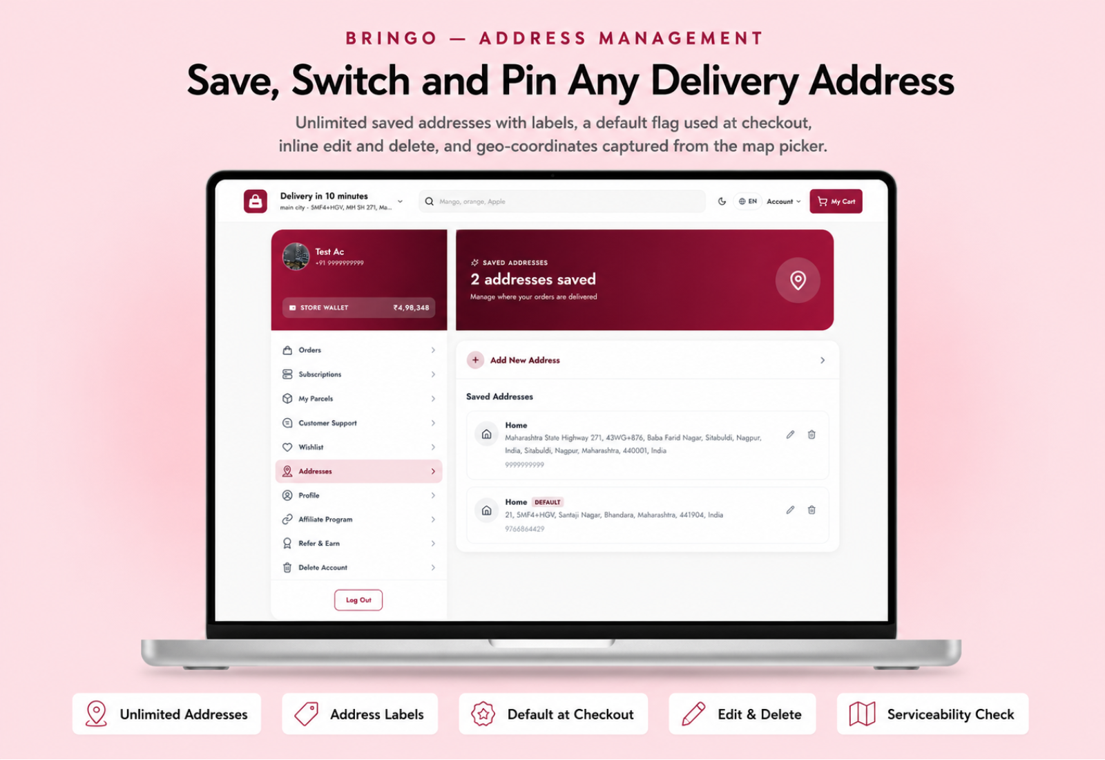 Bringo | Multi Module Multivendor Delivery Platform