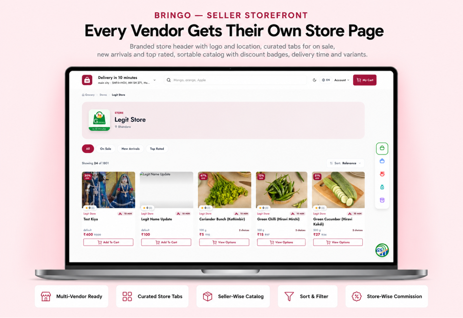 Bringo | Multi Module Multivendor Delivery Platform