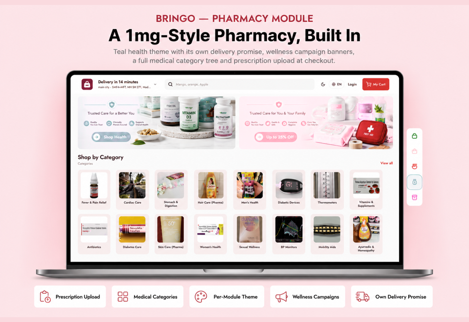 Bringo | Multi Module Multivendor Delivery Platform