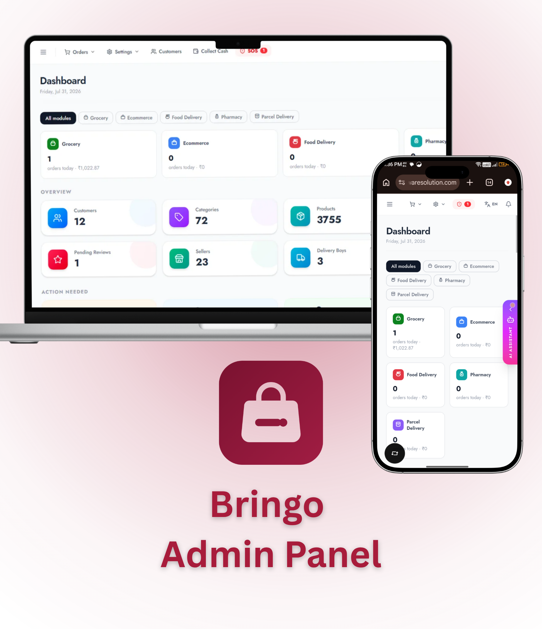 Bringo | Multi Module Multivendor Delivery Platform