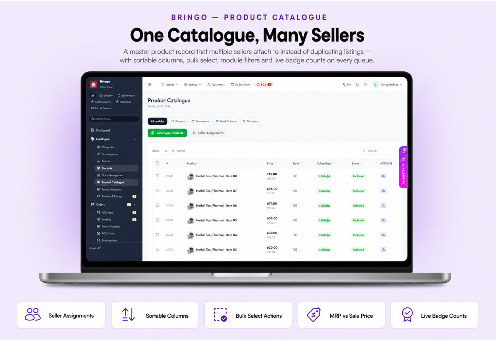 Bringo | Multi Module Multivendor Delivery Platform
