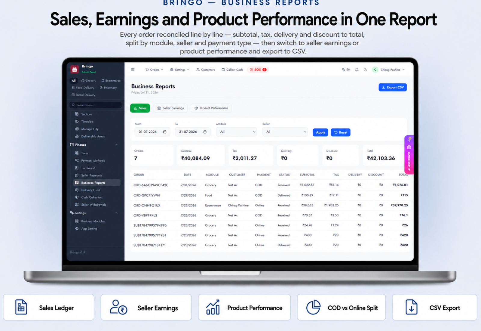 Bringo | Multi Module Multivendor Delivery Platform