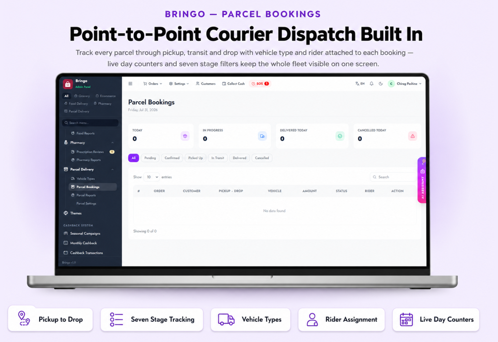Bringo | Multi Module Multivendor Delivery Platform