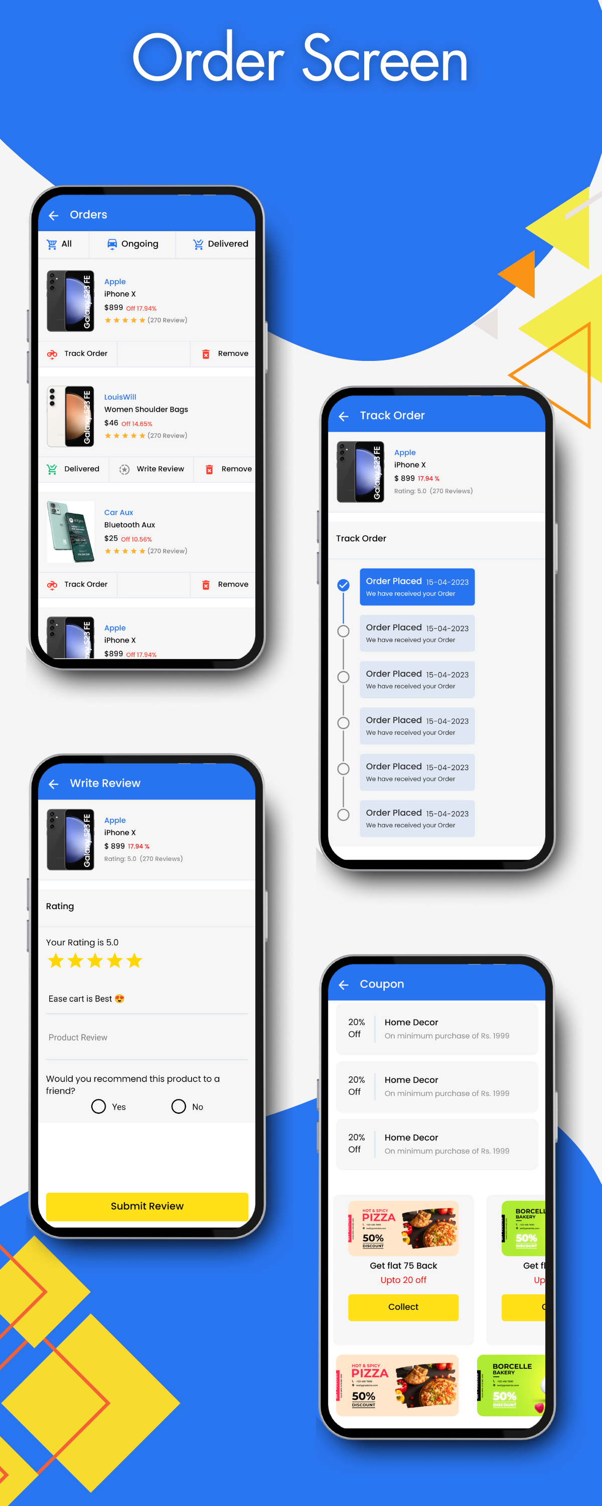 Ease Cart Grocery, Electronic, Ecommerce Android & IOS React Native Template - 6