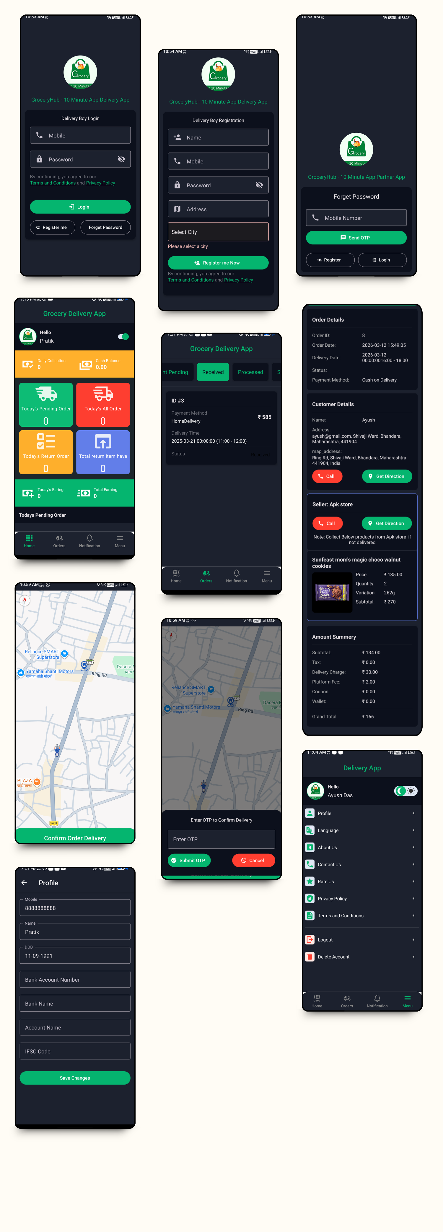 GroceryHub - 10 Minute App Multivendor Quick Commerce & eCommerce App | AI Insight | Multi Cart