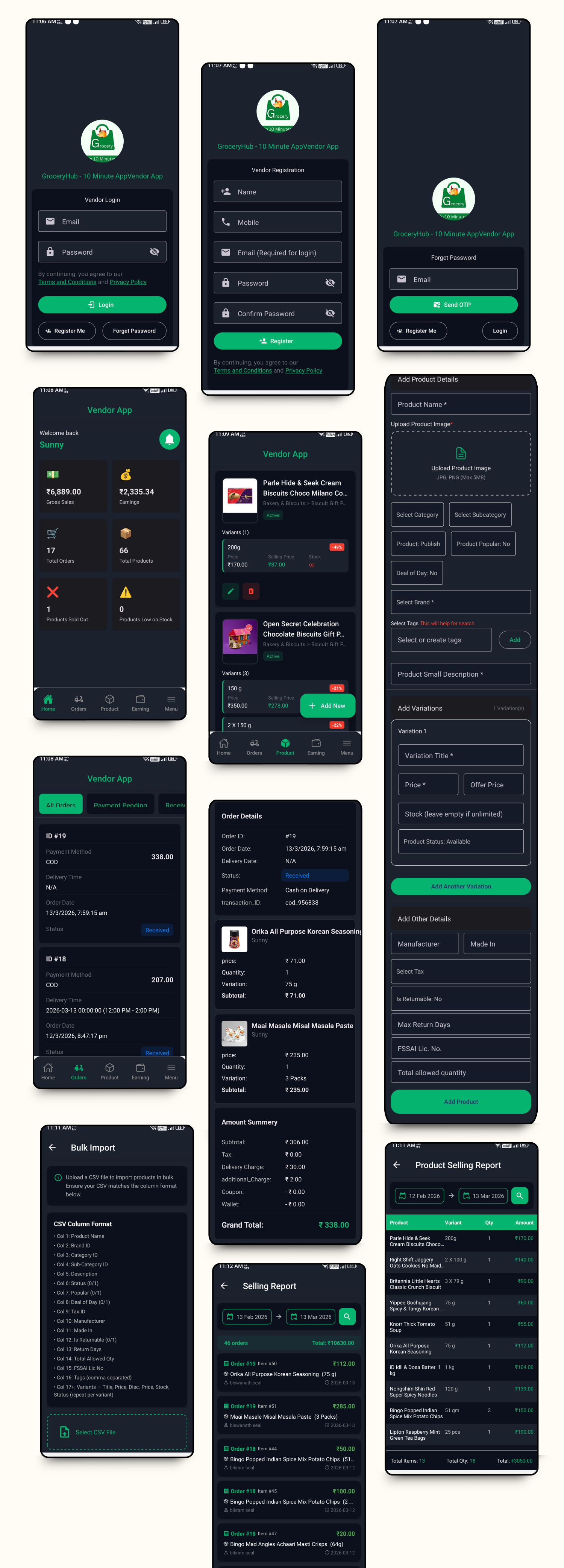GroceryHub - 10 Minute App Multivendor Quick Commerce & eCommerce App | AI Insight | Multi Cart