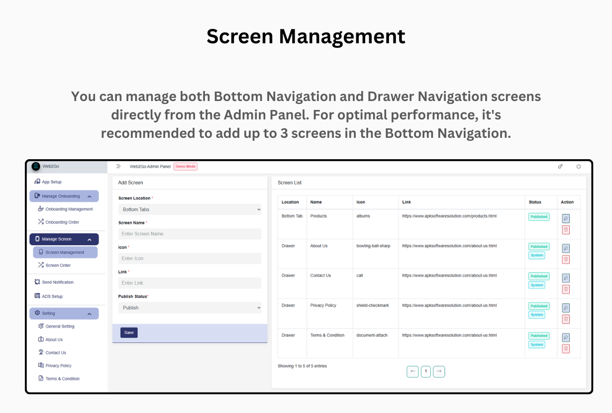 Web2Go - Website to React Native IOS Android App | Convert Website into App | Admin panel Available - 14